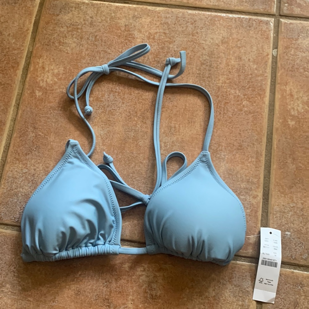 Triangle top nwt baby blue j crew